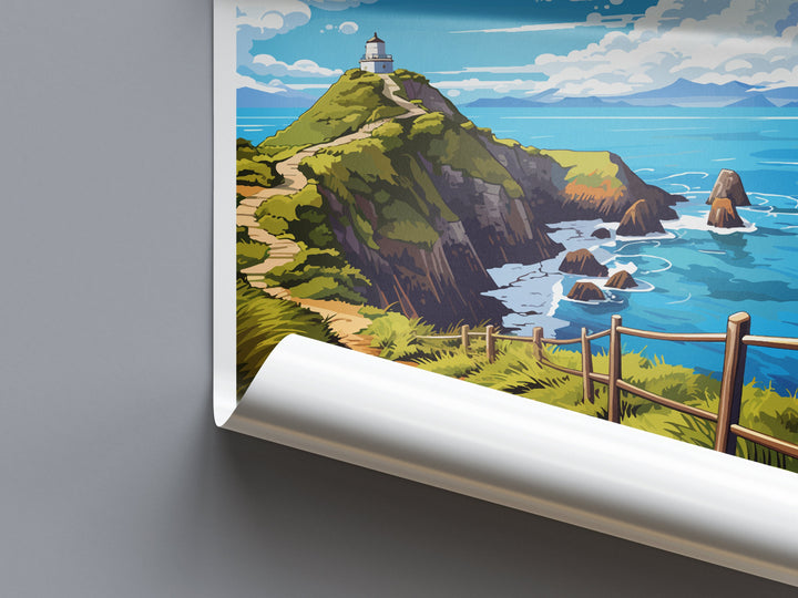 Nugget Point Travel Print Wall Art Nugget Point Wall Hanging Home Décor Nugget Point Gift Art Lovers New Zealand Art Lover Gift Nugget Point