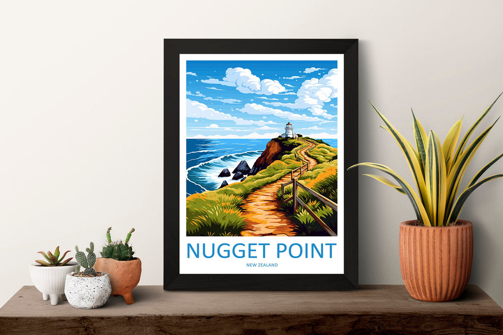 Nugget Point Travel Print Wall Art Nugget Point Wall Hanging Home Décor Nugget Point Gift Art Lovers New Zealand Art Lover Gift Nugget Point