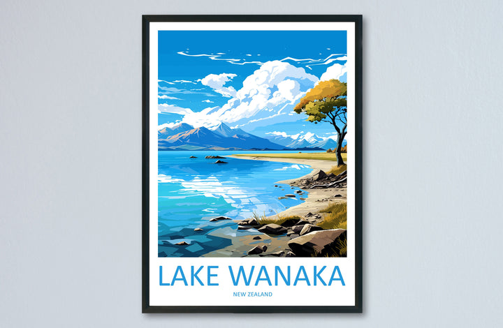 Lake Wanaka Travel Print Wall Art Lake Wanaka Wall Hanging Home Décor Lake Wanaka Gift Art Lovers New Zealand Art Lover Gift