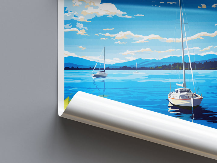 Lake Taupo Travel Print Wall Art Lake Taupo Wall Hanging Home Décor Lake Taupo Gift Art Lovers New Zealand Art Lover Gift Lake Taupo Art