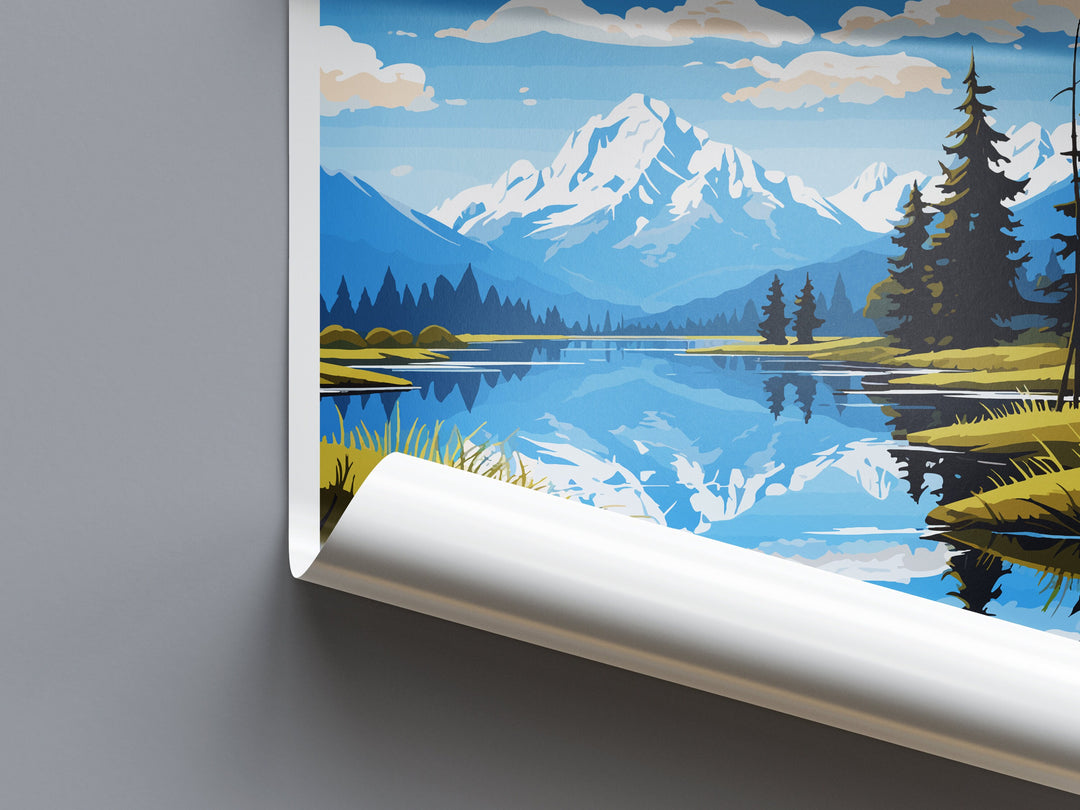 Lake Matheson Travel Print Wall Art Lake Matheson Wall Hanging Home Décor Lake Matheson Gift Art Lovers New Zealand Art Lover Gift