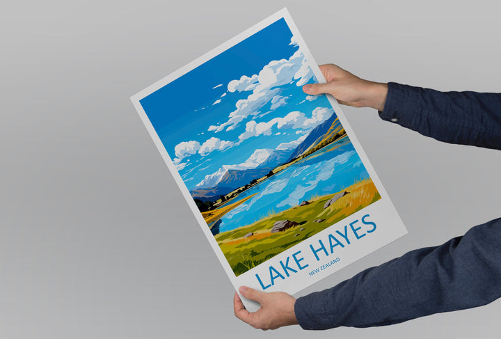Lake Hayes Travel Print Wall Art Lake Hayes Wall Hanging Home Décor Lake Hayes Gift Art Lovers New Zealand Art Lover Gift