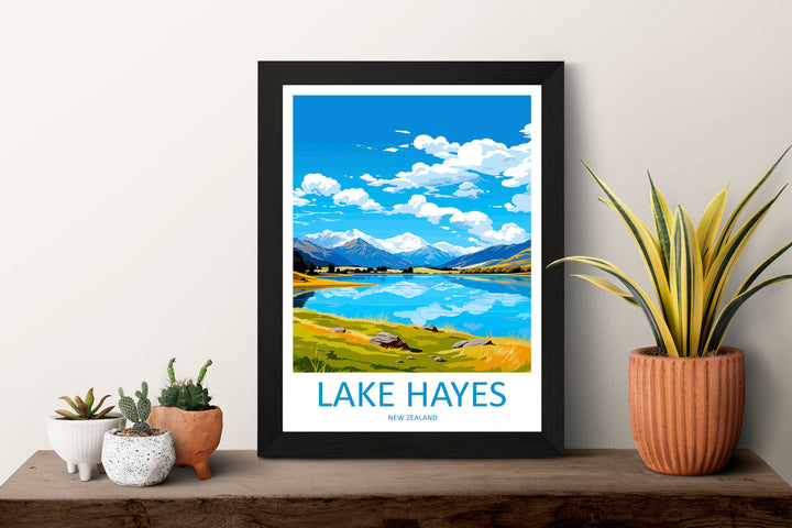 Lake Hayes Travel Print Wall Art Lake Hayes Wall Hanging Home Décor Lake Hayes Gift Art Lovers New Zealand Art Lover Gift