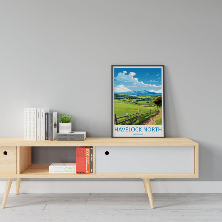 Havelock North Travel Print Wall Art Havelock North Wall Hanging Home Décor Havelock North Gift Art Lovers New Zealand Art Lover Gift