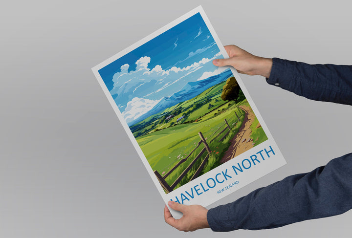 Havelock North Travel Print Wall Art Havelock North Wall Hanging Home Décor Havelock North Gift Art Lovers New Zealand Art Lover Gift
