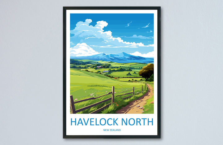 Havelock North Travel Print Wall Art Havelock North Wall Hanging Home Décor Havelock North Gift Art Lovers New Zealand Art Lover Gift