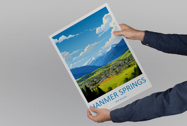 Hamner Springs Travel Print Wall Art Hamner Springs Wall Hanging Home Décor Hamner Springs Gift Art Lovers New Zealand Art Lover