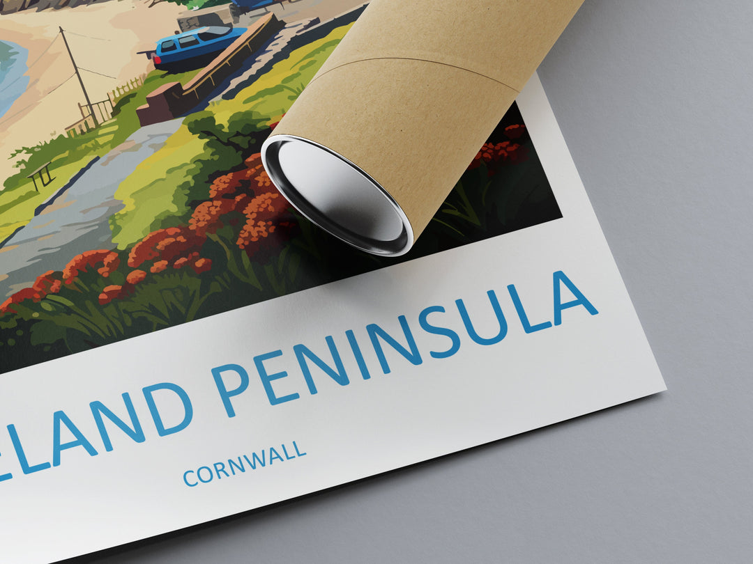 The Roseland Peninsula Travel Print Wall Art Roseland Peninsula Wall Hanging Home Décor Roseland Peninsula Gift Art Lovers Cornwall Art