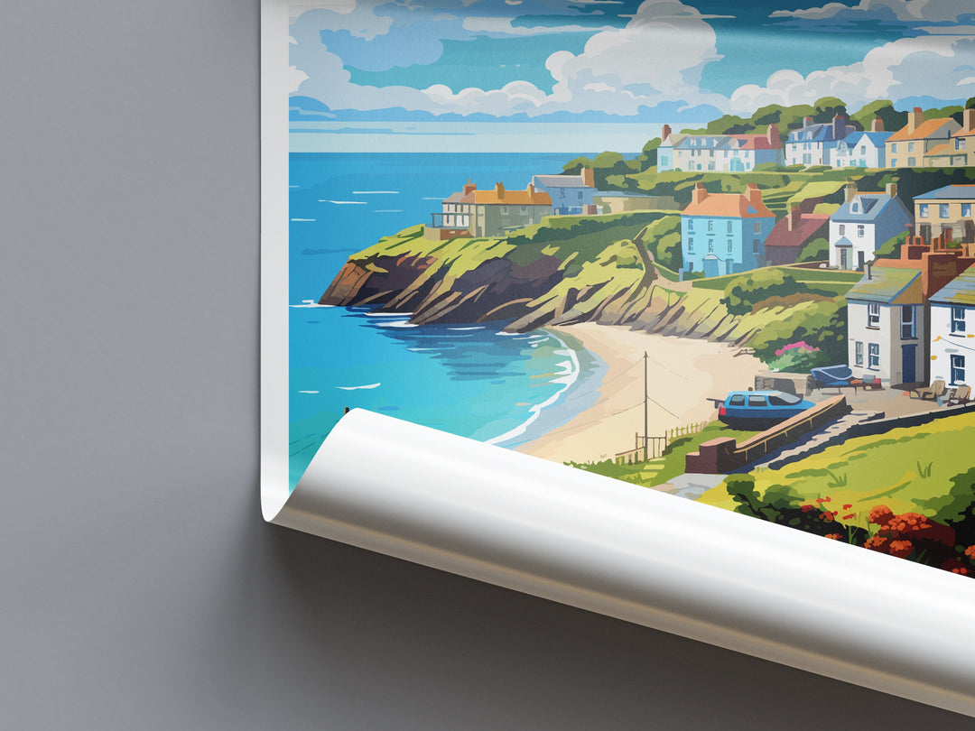 The Roseland Peninsula Travel Print Wall Art Roseland Peninsula Wall Hanging Home Décor Roseland Peninsula Gift Art Lovers Cornwall Art