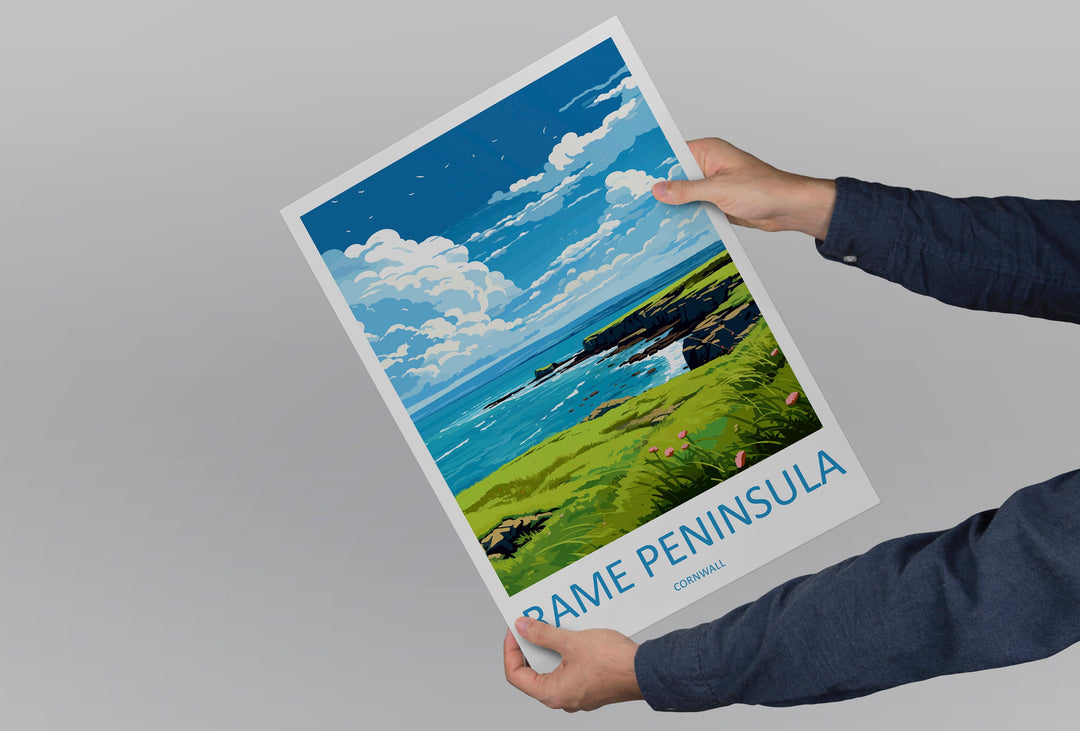 Rame Peninsula Travel Print Wall Art Rame Peninsula Wall Hanging Home Décor Rame Peninsula Gift Art Lovers Cornwall Art