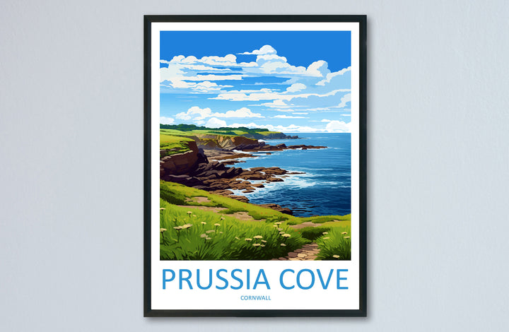 Prussia Cove Travel Print Wall Art Prussia Cove Wall Hanging Home Décor Prussia Cove Gift Art Lovers Cornwall Art