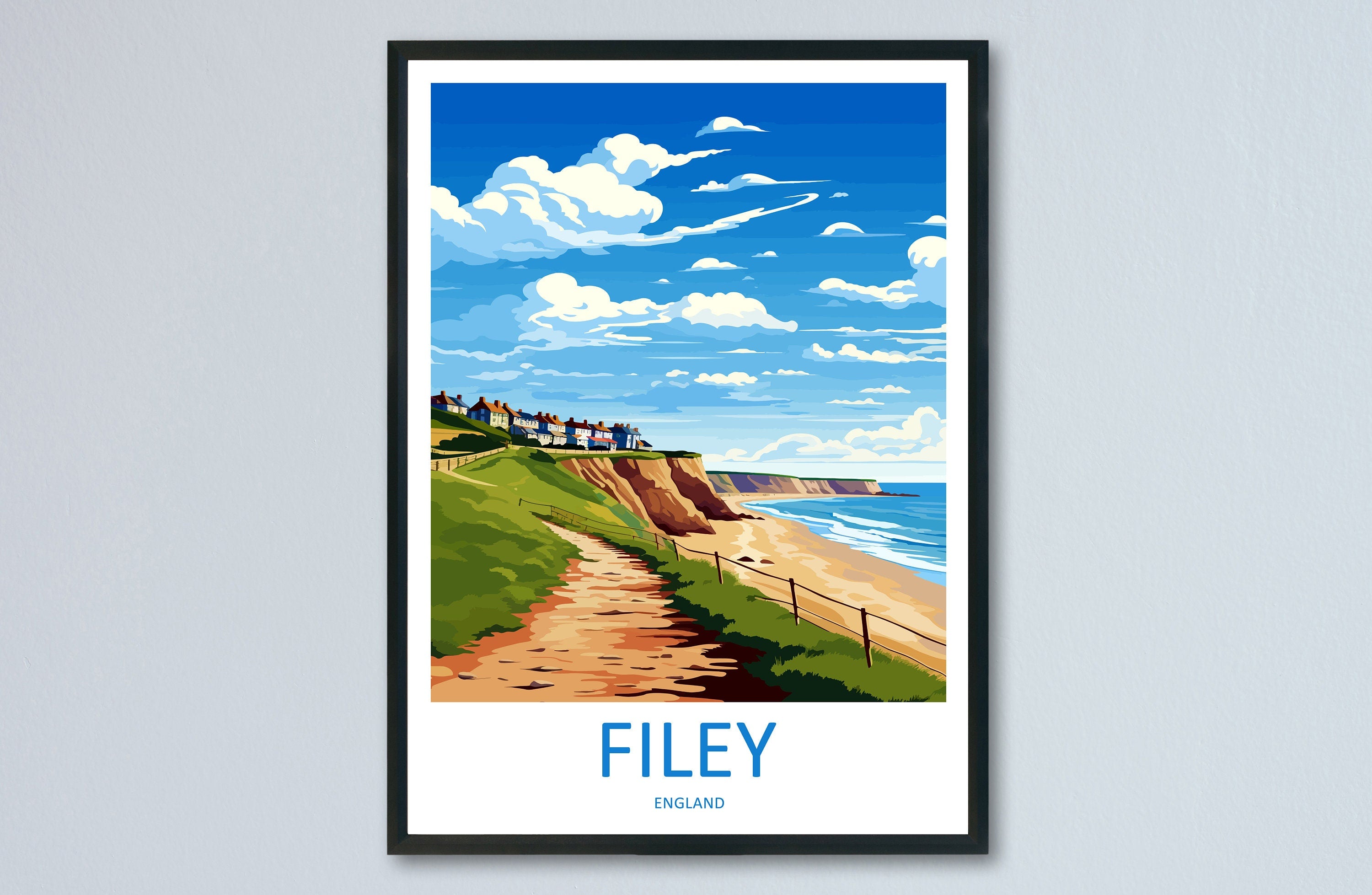 Filey Travel Print