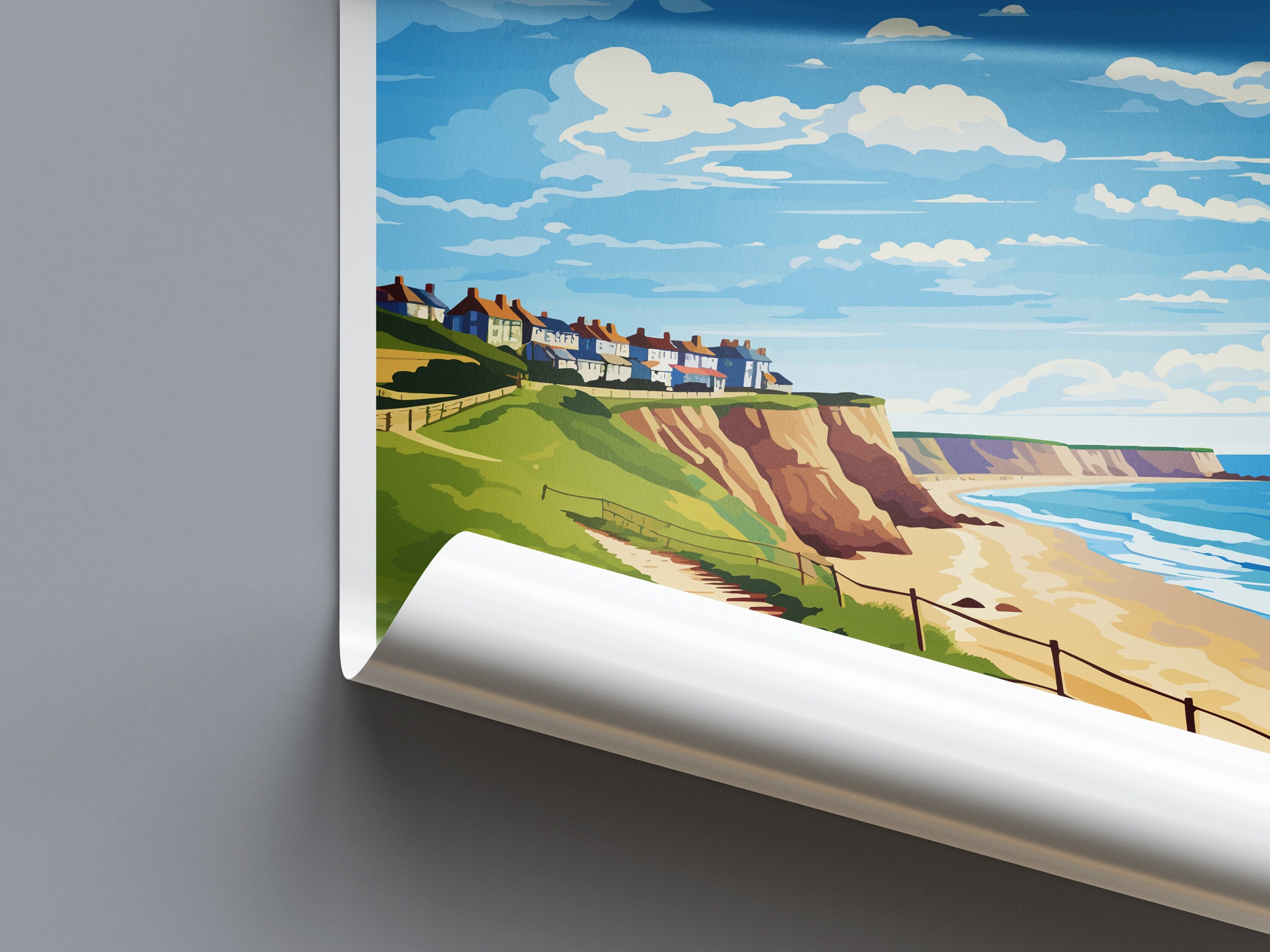 Filey Travel Print