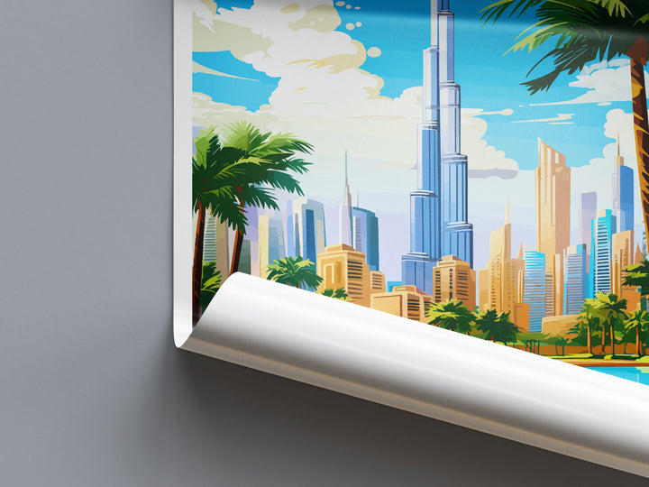 Dubai Travel Print Wall Art Dubai Wall Hanging Home Décor Dubai Gift Art Lovers Wall Art United States Emirates Travel Print Dubai Wall Art