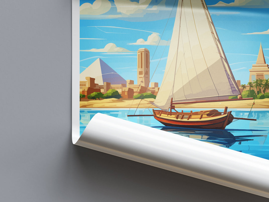 Cairo Travel Print Wall Art Cairo Egypt Wall Hanging Home Decoration Cairo Gift Art Lovers Wall Art Print Cairo Great Pyramids Of Giza