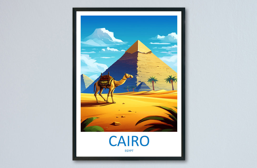 Cairo Travel Print Wall Art Cairo Egypt Wall Hanging Home Decoration Cairo Gift Art Lovers Wall Art Print Cairo Great Pyramids Of Giza