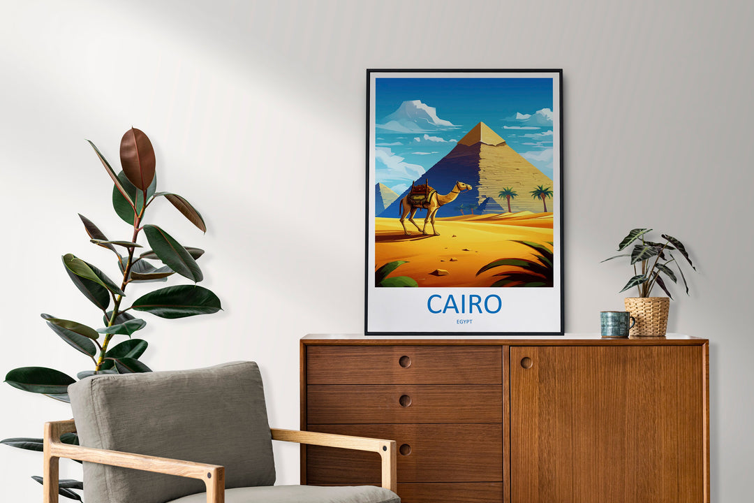 Cairo Travel Print Wall Art Cairo Egypt Wall Hanging Home Decoration Cairo Gift Art Lovers Wall Art Print Cairo Great Pyramids Of Giza