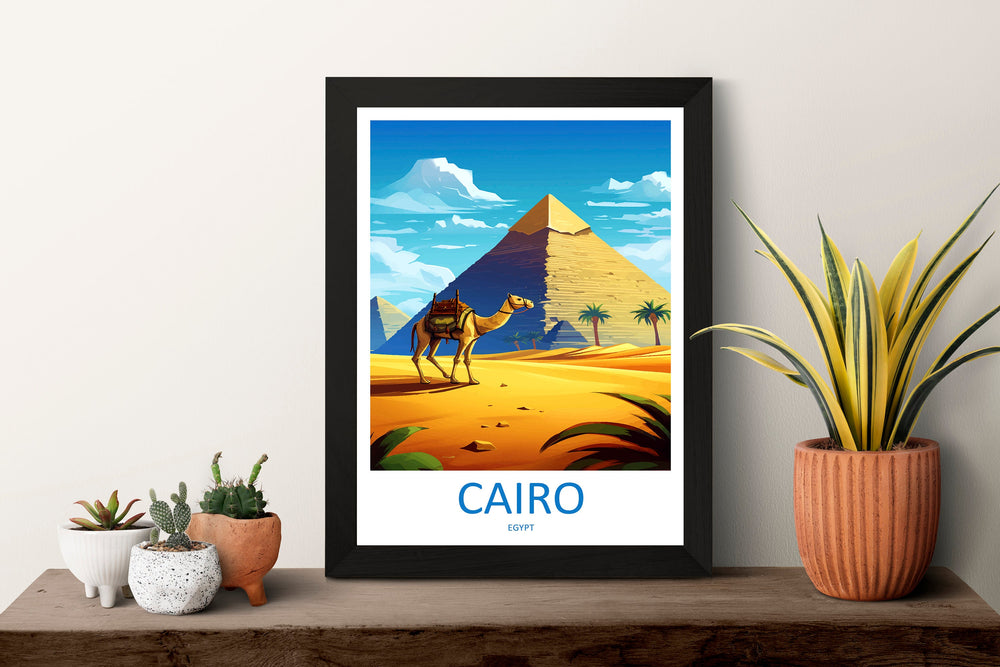 Cairo Travel Print Wall Art Cairo Egypt Wall Hanging Home Decoration Cairo Gift Art Lovers Wall Art Print Cairo Great Pyramids Of Giza