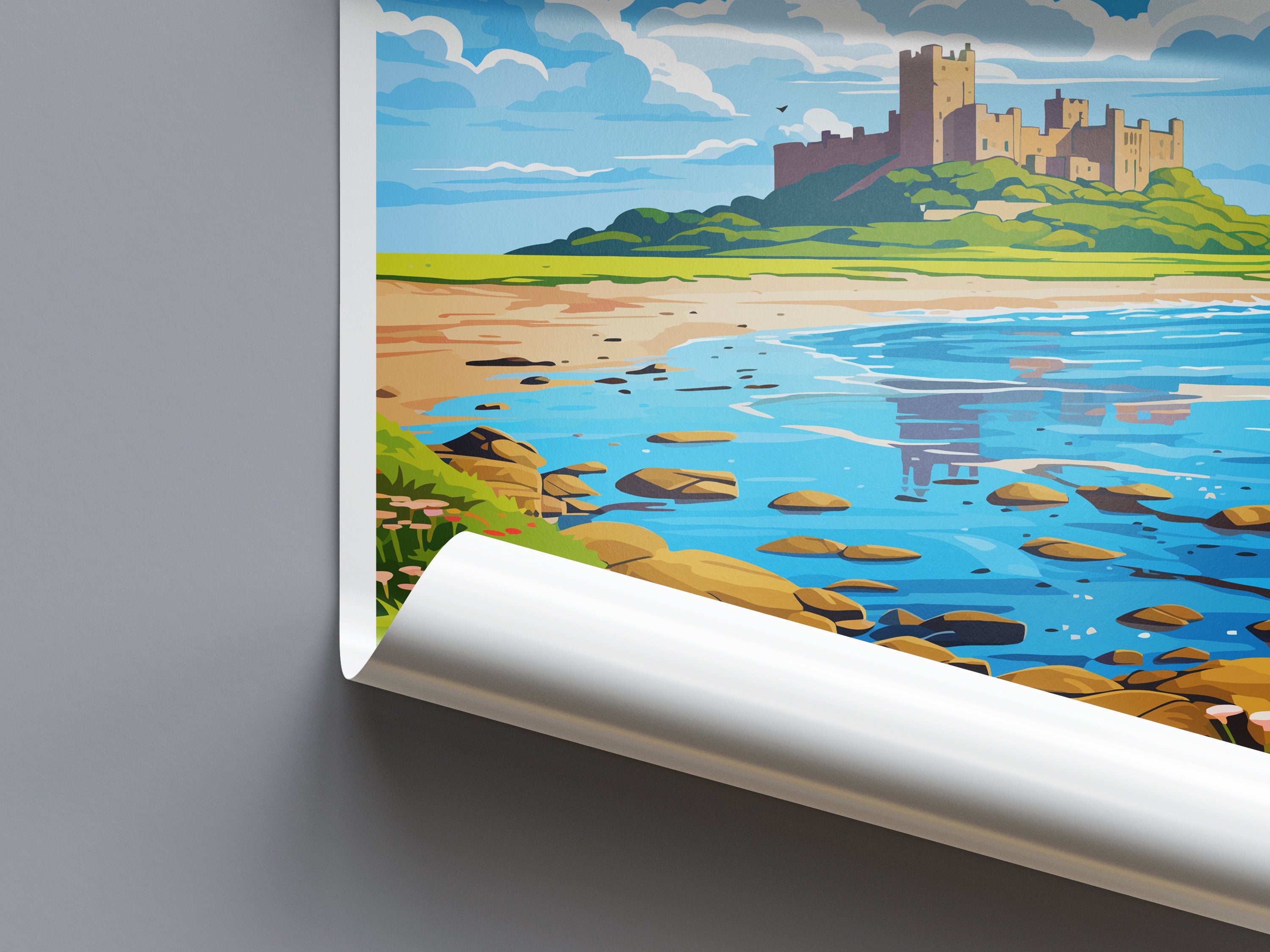 Bamburgh Castle Travel Print