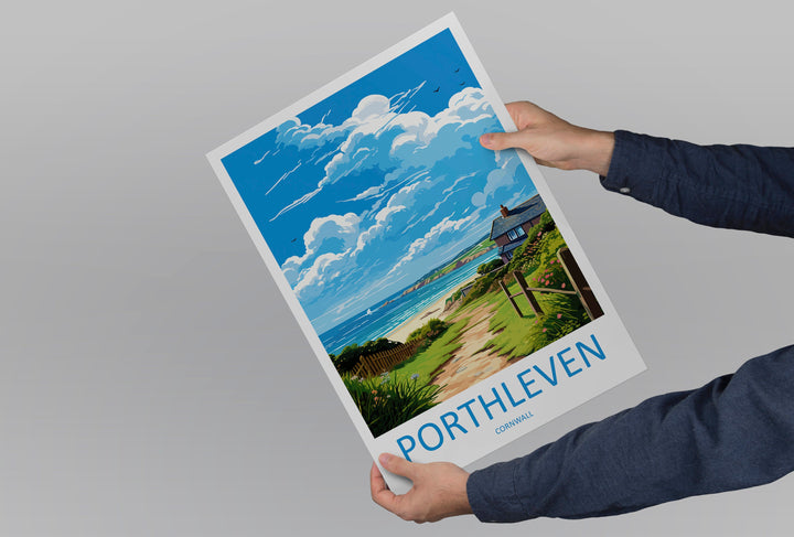 Porthleven Travel Print Wall Art Porthleven Wall Hanging Home Décor Porthleven Gift Art Lovers Cornwall Art Porthleven Wall Art