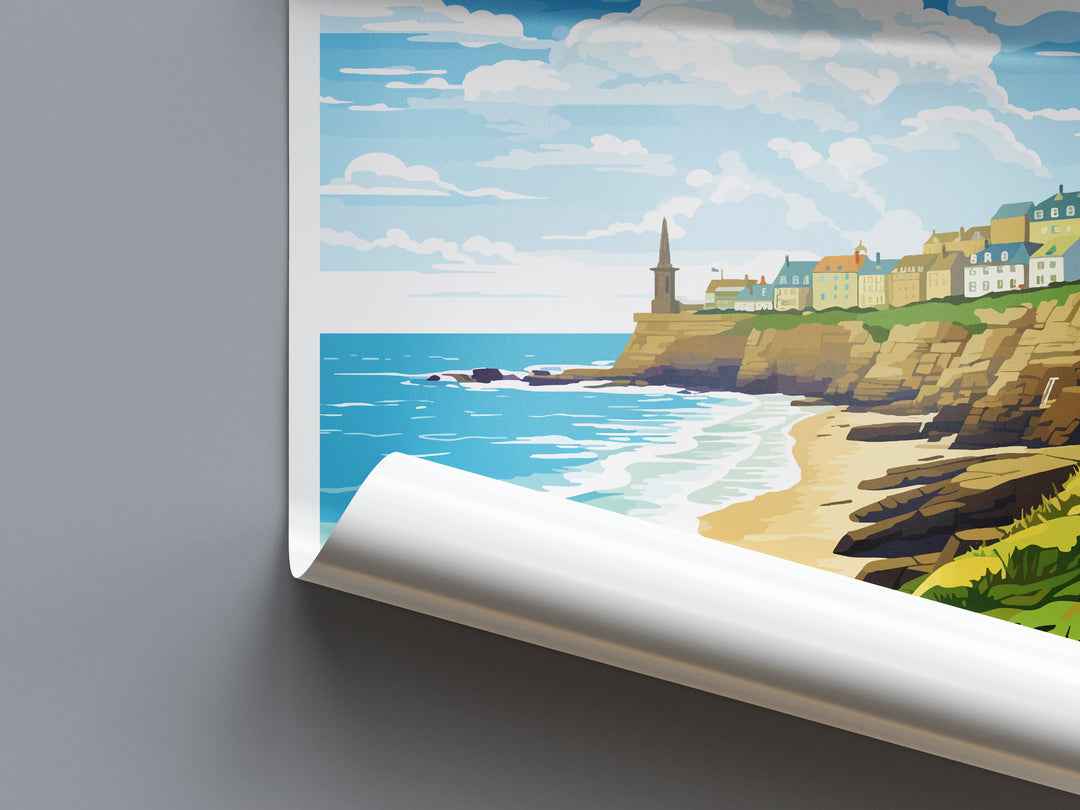 Porthleven Travel Print Wall Art Porthleven Wall Hanging Home Décor Porthleven Gift Art Lovers Cornwall Art Porthleven Wall Art