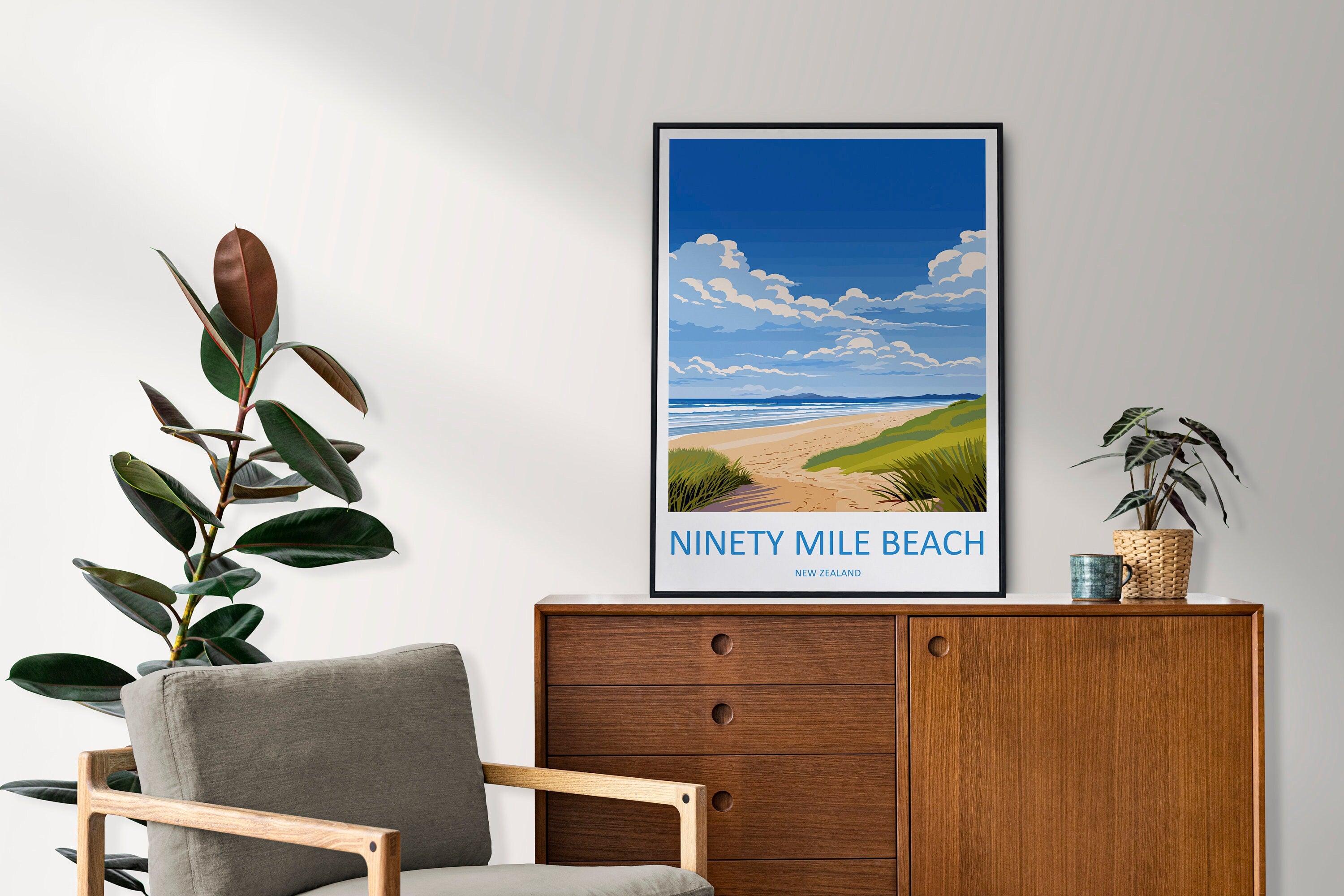 Ninety Mile Beach Travel Print