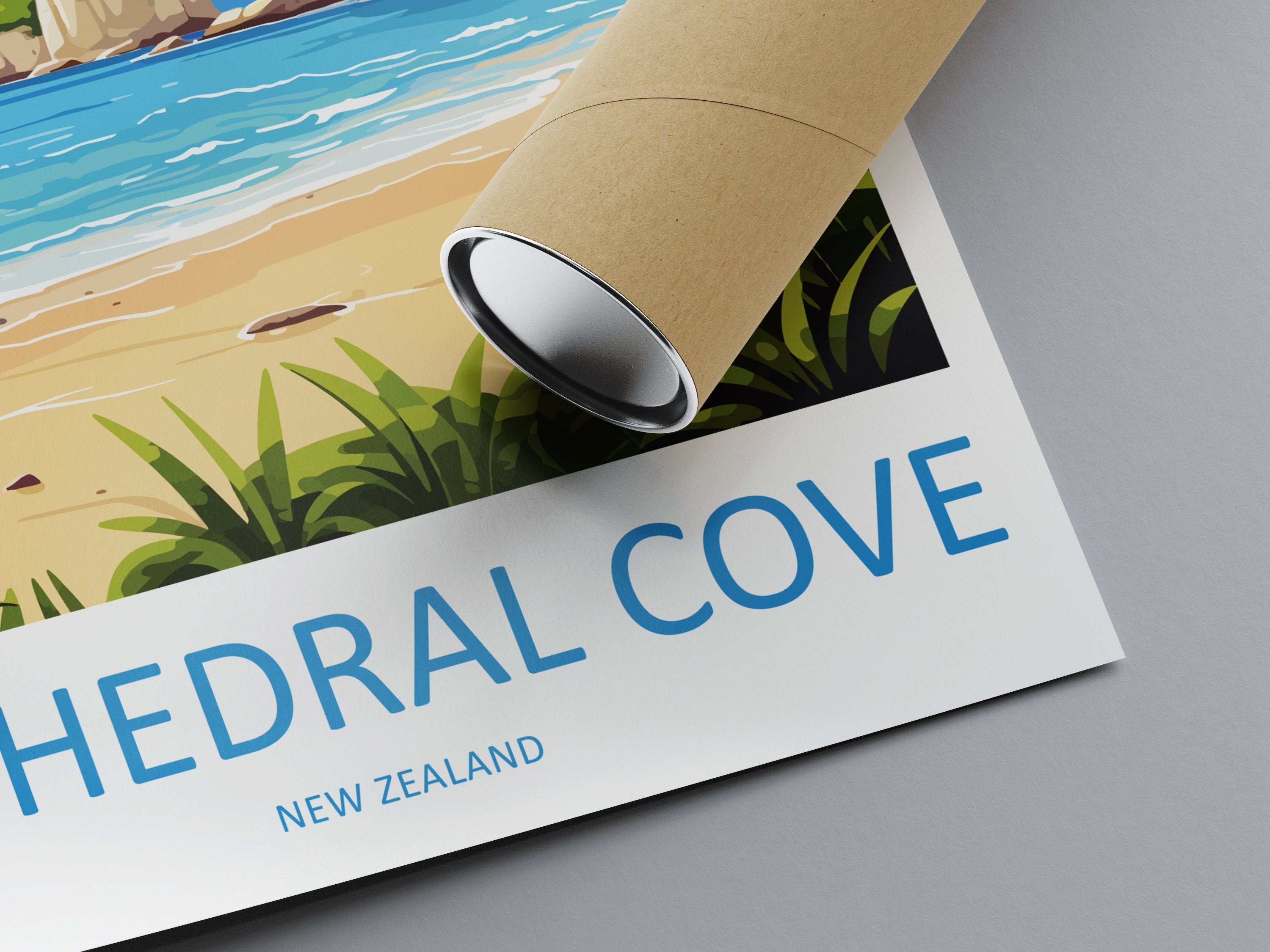 Cathedral Cove Travel Print