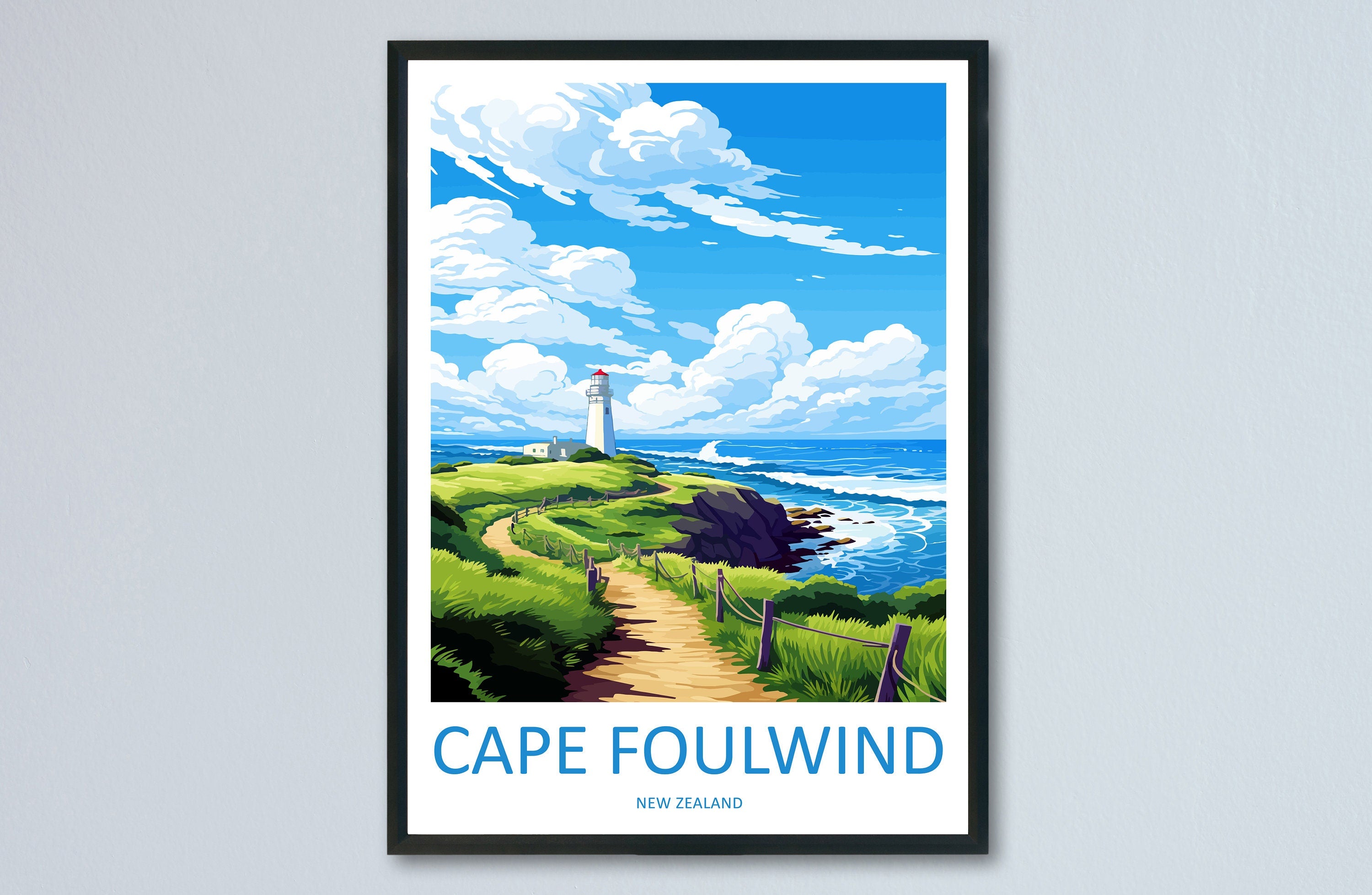 Cape Foulwind Travel Print