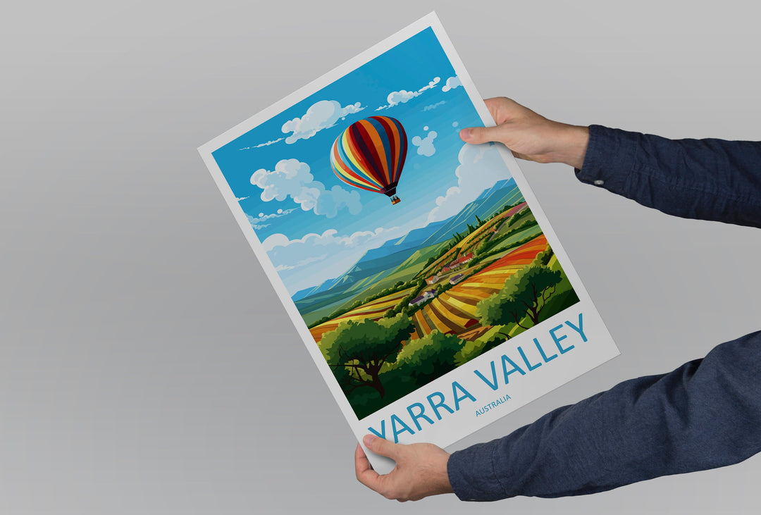 Yarra Valley Travel Print Wall Art Yarra Valley Wall Hanging Home Décor Yarra Valley Gift Art Lovers Wall Art Australia Poster