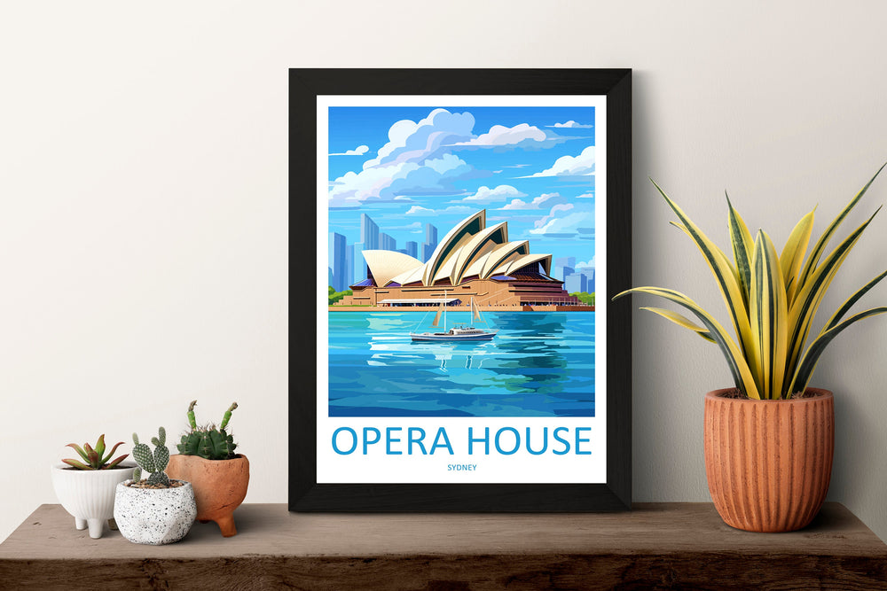 Sydney Opera House Travel Print Wall Art Sydney Opera House Wall Hanging Home Décor Sydney Gift Art Lovers Wall Art Australia Poster Decor
