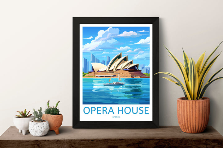 Sydney Opera House Travel Print Wall Art Sydney Opera House Wall Hanging Home Décor Sydney Gift Art Lovers Wall Art Australia Poster Decor