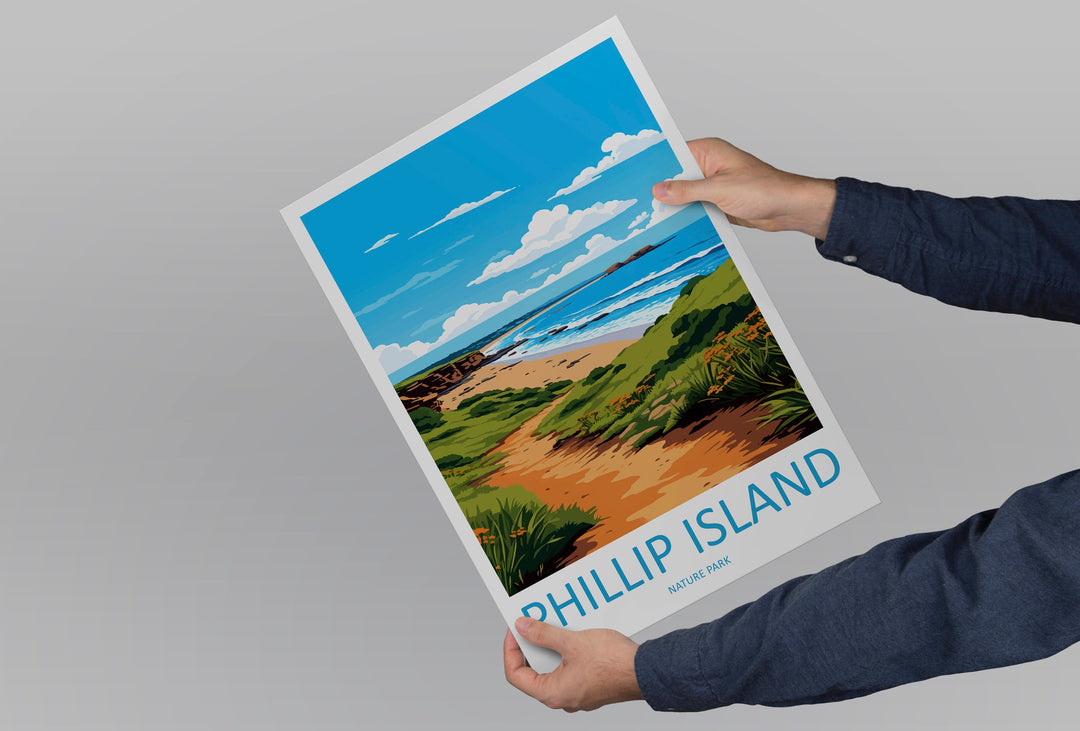 Phillip Island Travel Print Wall Art Phillip Island Wall Hanging Home Décor Phillip Island Gift Art Lovers Wall Art Australia Poster Deco