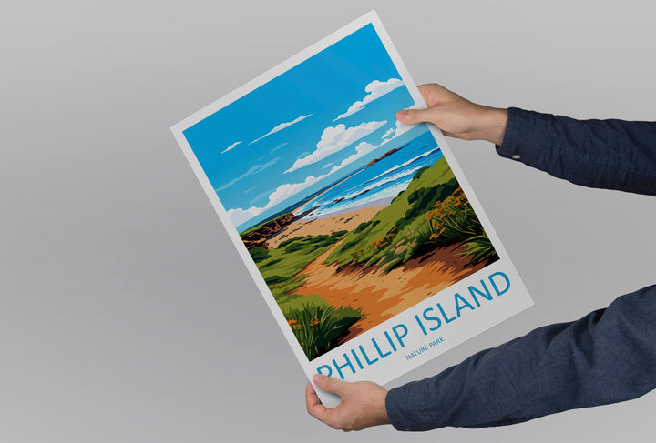 Phillip Island Travel Print Wall Art Phillip Island Wall Hanging Home Décor Phillip Island Gift Art Lovers Wall Art Australia Poster Deco