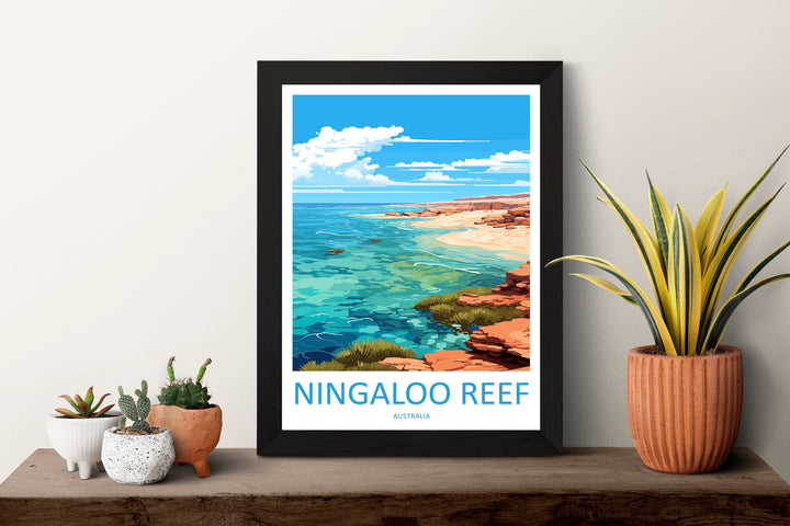 Ningaloo Reef Travel Print Wall Art Ningaloo Reef Wall Hanging Home Décor Ningaloo Reef Gift Art Lovers Wall Art Australia Poster Deco