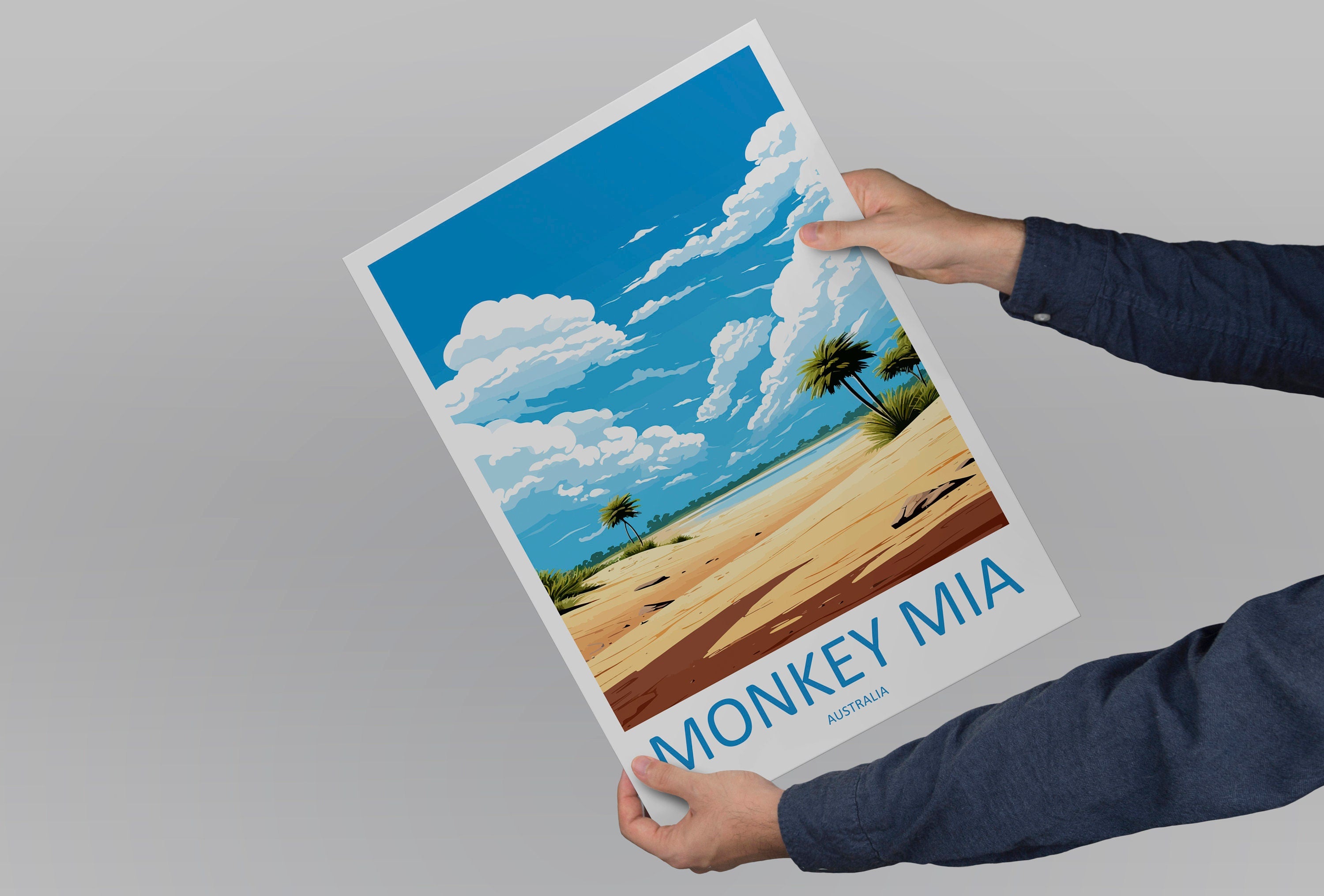 Monkey Mia Travel Print