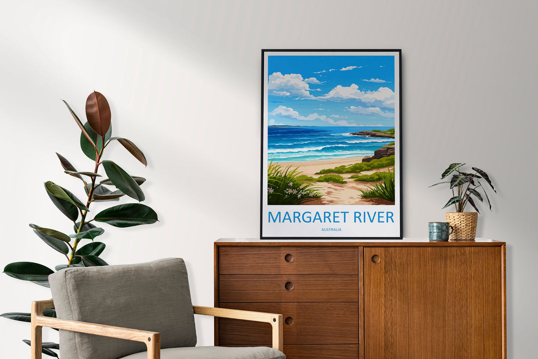 Margaret River Travel Print Wall Art Margaret River Wall Hanging Home Décor Margaret River Gift Art Lovers Wall Art Australia Poster Deco