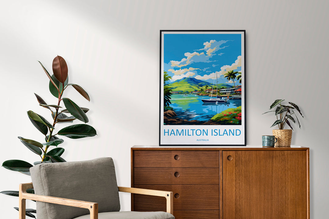 Hamilton Island Travel Print Wall Art Hamilton Island Wall Hanging Home Décor Hamilton Island Gift Art Lovers Wall Art Australia Poster Deco
