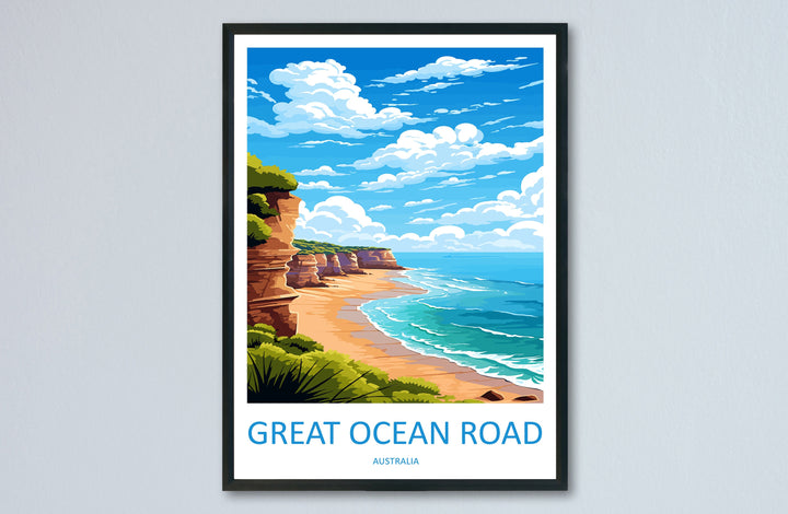 Great Ocean Road Travel Print Wall Art Great Ocean Road Wall Hanging Home Décor Great Ocean Road Gift Art Lovers Wall Art Australia Poster