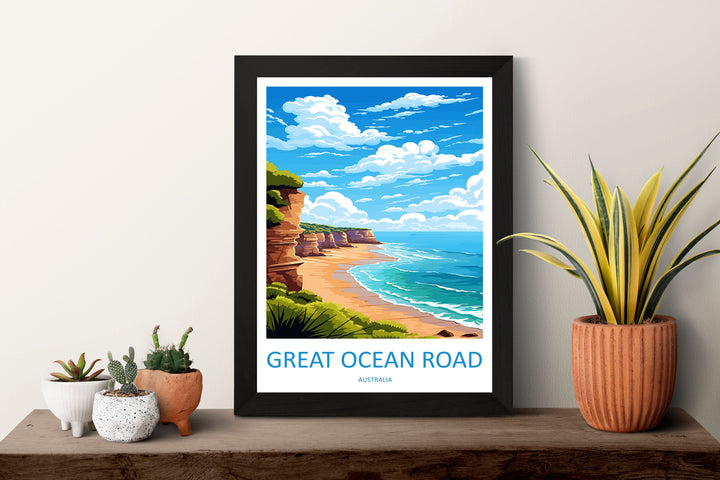 Great Ocean Road Travel Print Wall Art Great Ocean Road Wall Hanging Home Décor Great Ocean Road Gift Art Lovers Wall Art Australia Poster