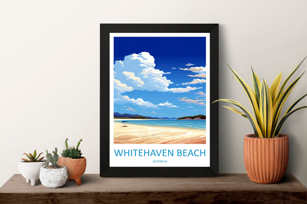 Whitehaven Beach Travel Print Wall Art Whitehaven Beach Wall Hanging Home Décor Whitehaven Beach Gift Art Lovers Australia Art Lover Gift