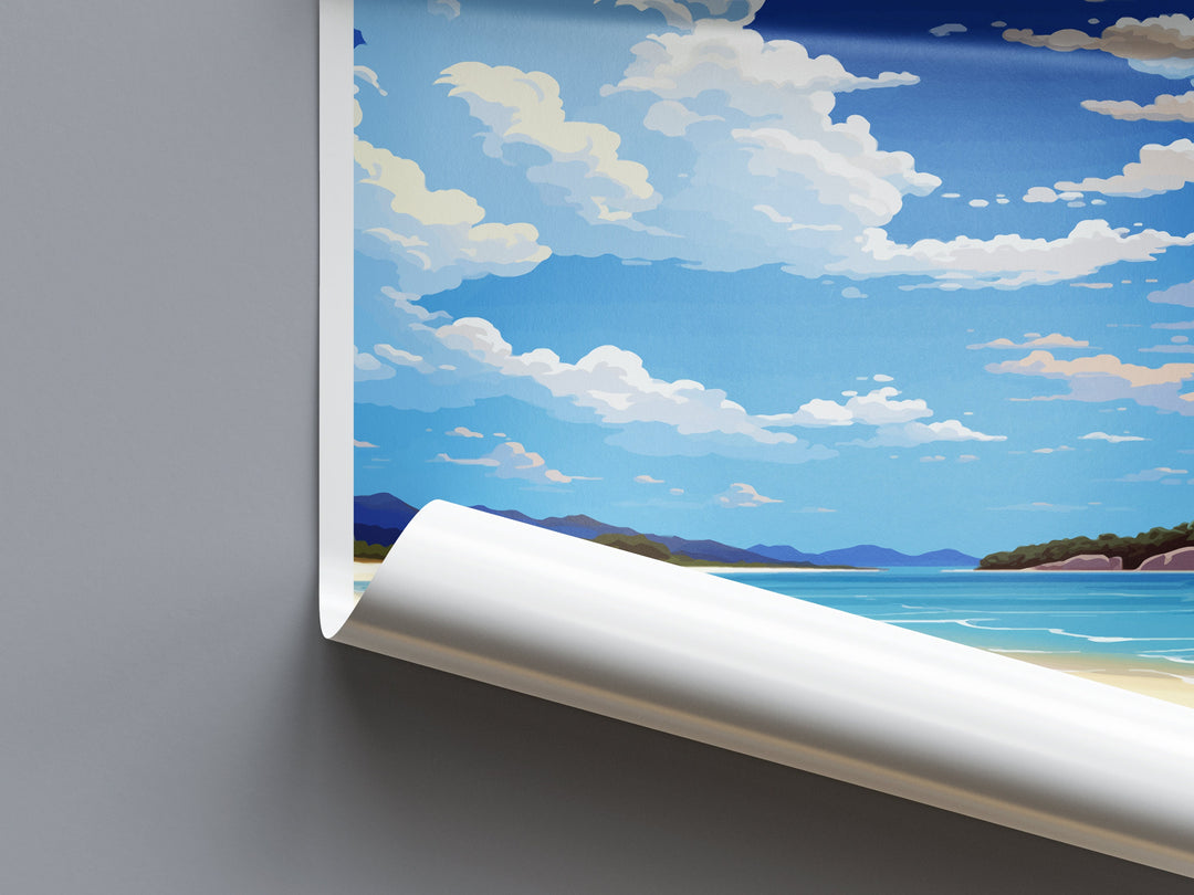 Whitehaven Beach Travel Print Wall Art Whitehaven Beach Wall Hanging Home Décor Whitehaven Beach Gift Art Lovers Australia Art Lover Gift