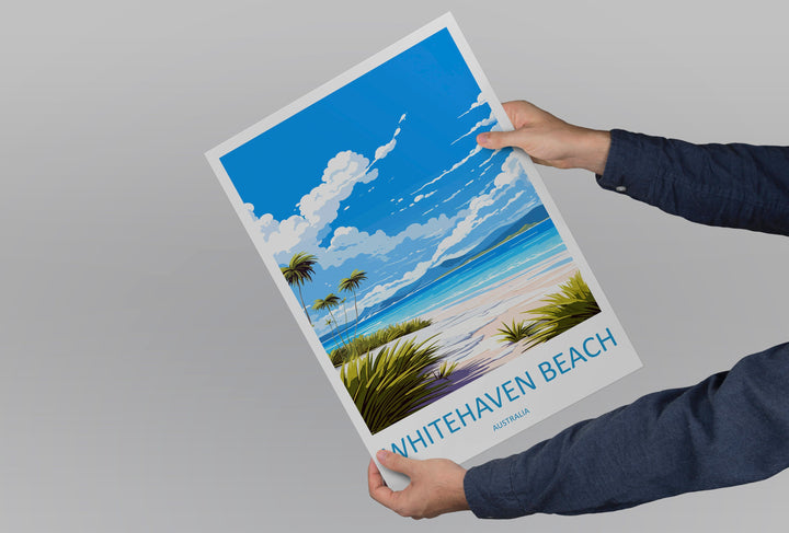 Whitehaven Beach Travel Print Wall Art Whitehaven Beach Wall Hanging Home Décor Whitehaven Beach Gift Art Lovers Australia Art Lover Gift