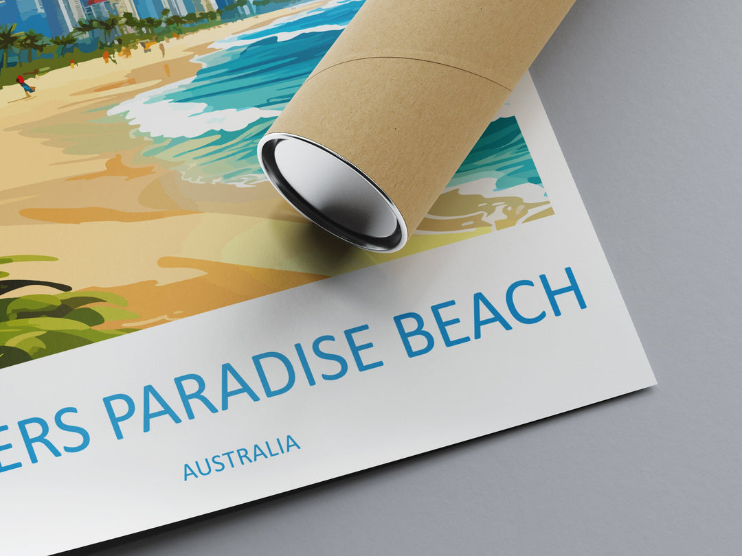 Surfers Paradise Beach Travel Print Wall Art Surfers Paradise Wall Hanging Home Décor Surfers Paradise Gift Art Lovers Australia Art Lover