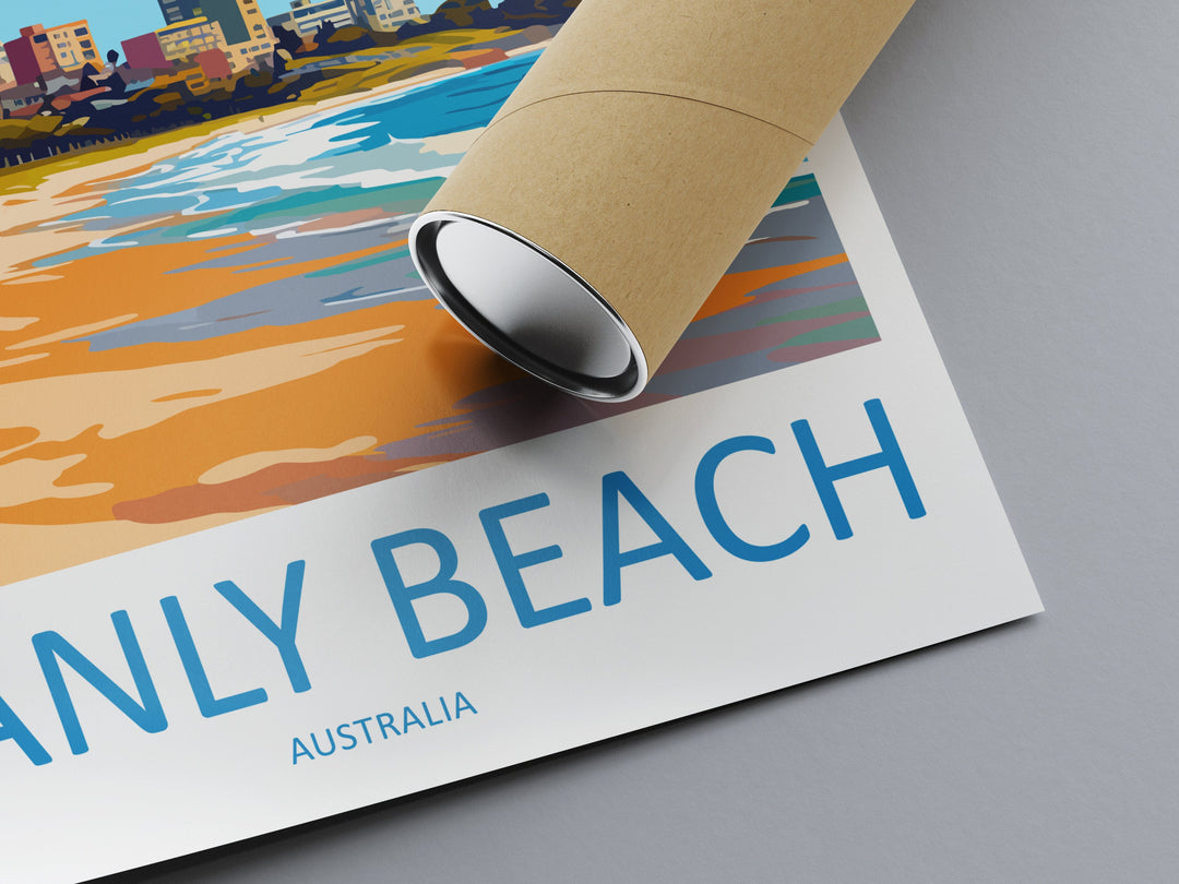 Manly Beach Travel Print Wall Art Manly Beach Wall Hanging Home Décor Manly Beach Gift Art Lovers Australia Art Lover Gift