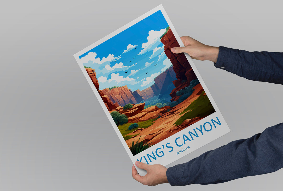 Kings Canyon Travel Print Wall Art Kings Canyon Wall Hanging Home Décor Kings Canyon Gift Art Lovers Wall Art Australia Poster Deco