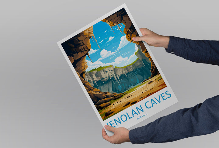 Jenolan Caves Travel Print Wall Art Jenolan Caves Wall Hanging Home Décor Jenolan Caves Gift Art Lovers Wall Art Australia Poster Deco