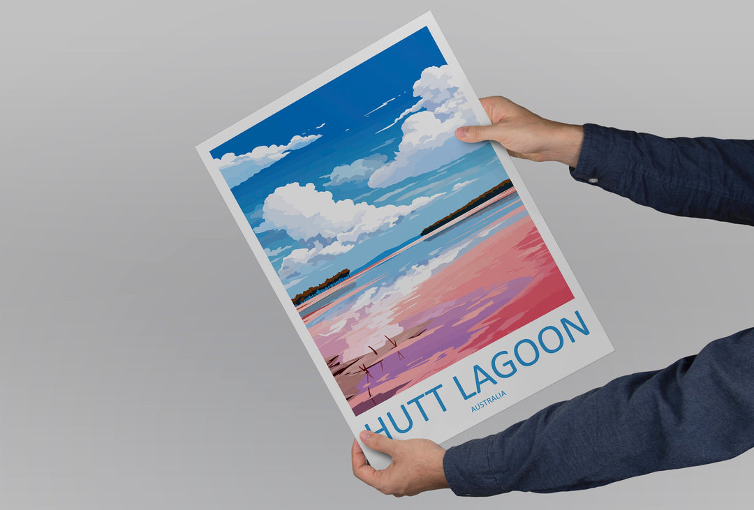 Hutt Lagoon Travel Print Wall Art Hutt Lagoon Wall Hanging Home Décor Hutt Lagoon Gift Art Lovers Wall Art Australia Poster Deco