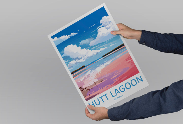 Hutt Lagoon Travel Print Wall Art Hutt Lagoon Wall Hanging Home Décor Hutt Lagoon Gift Art Lovers Wall Art Australia Poster Deco