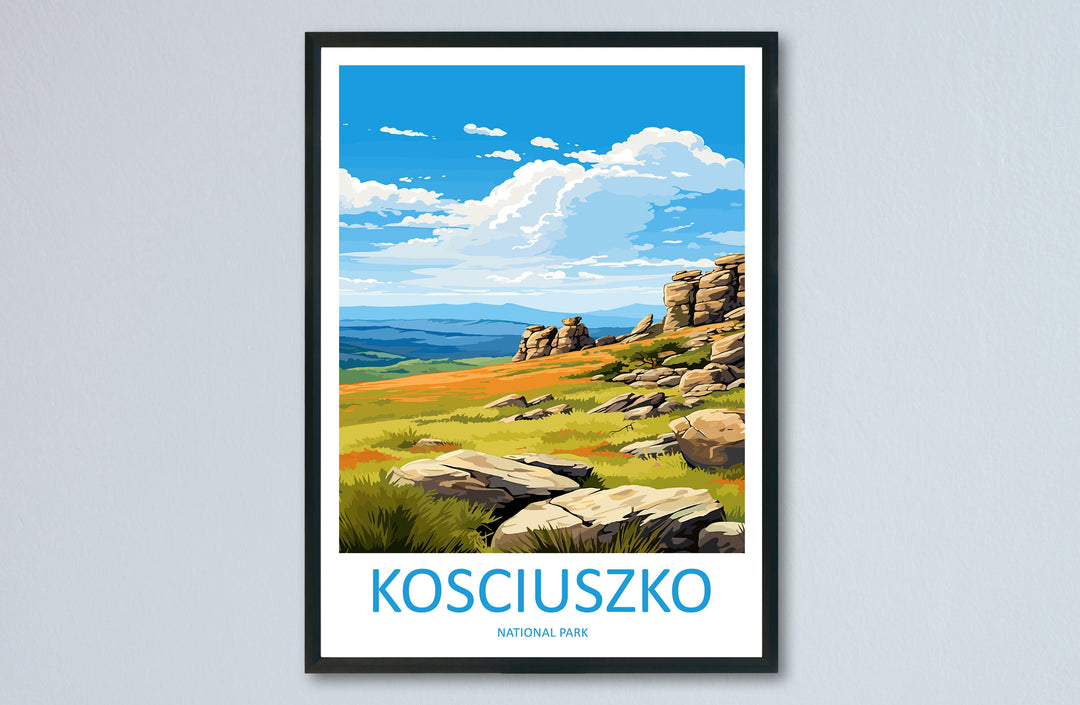 Kosciuszko National Park Travel Print Wall Kosciuszko National Park Wall Hanging Home Décor Kosciuszko Gift Art Lovers Art Australia Art