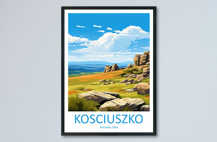 Kosciuszko National Park Travel Print Wall Kosciuszko National Park Wall Hanging Home Décor Kosciuszko Gift Art Lovers Art Australia Art